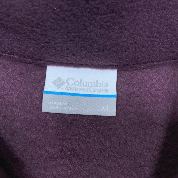 Columbia Helvetia Half Snap Purple Gray Fleece Pullover Sweater Mens Medium - Picture 3 of 5